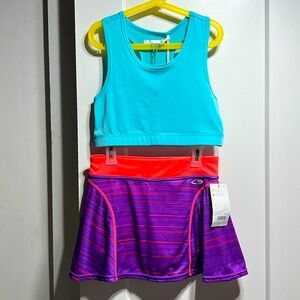 Lot of 2 NWT AV Active Australia racerback bra top and C9 Champion skirt